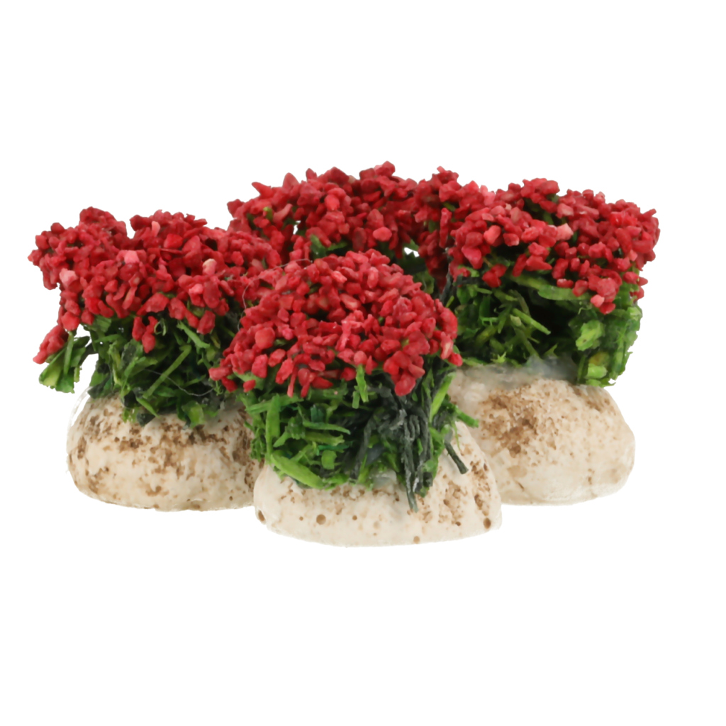 Boule de Fleurs rouges Puce (lot de 4)