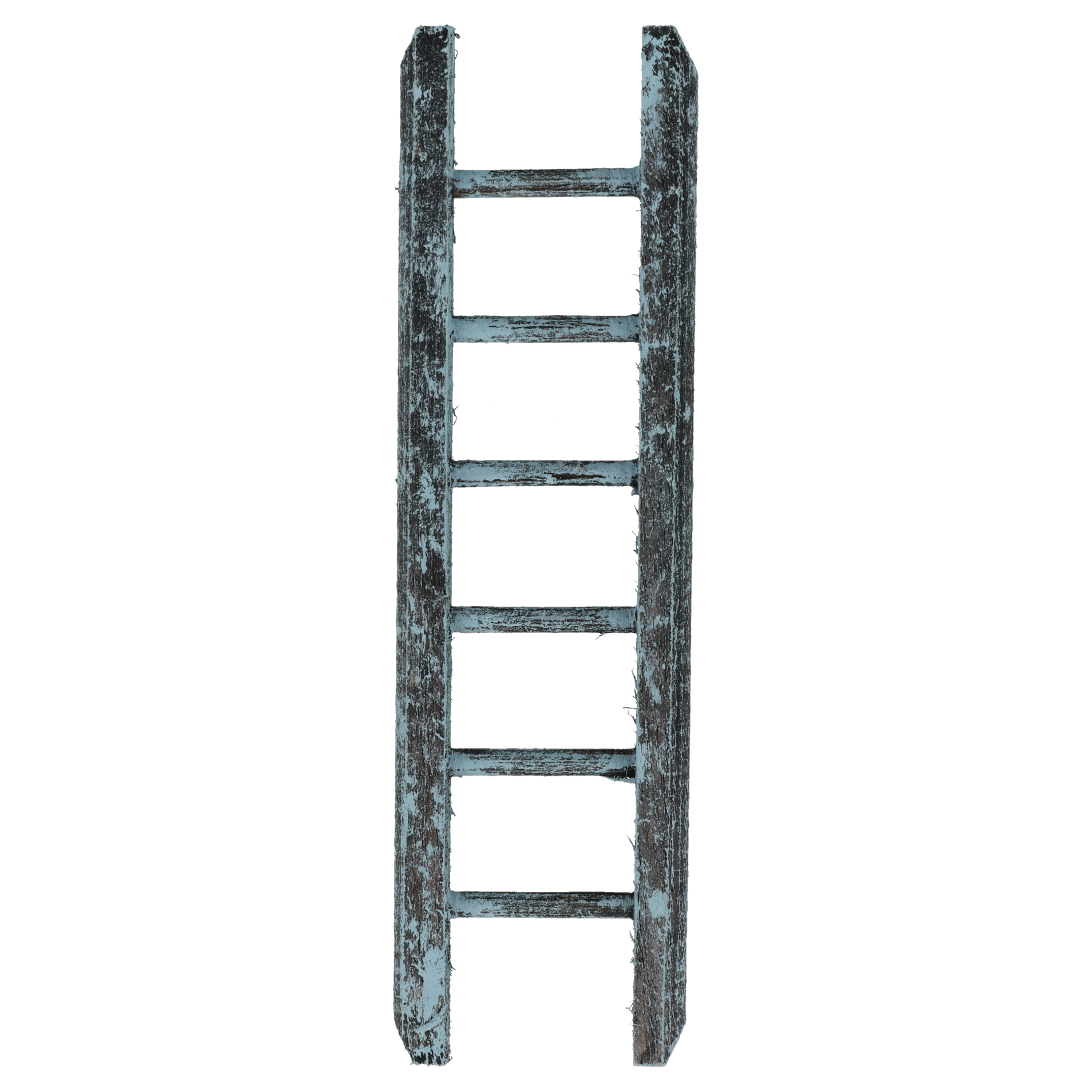 Echelle en bois bleue