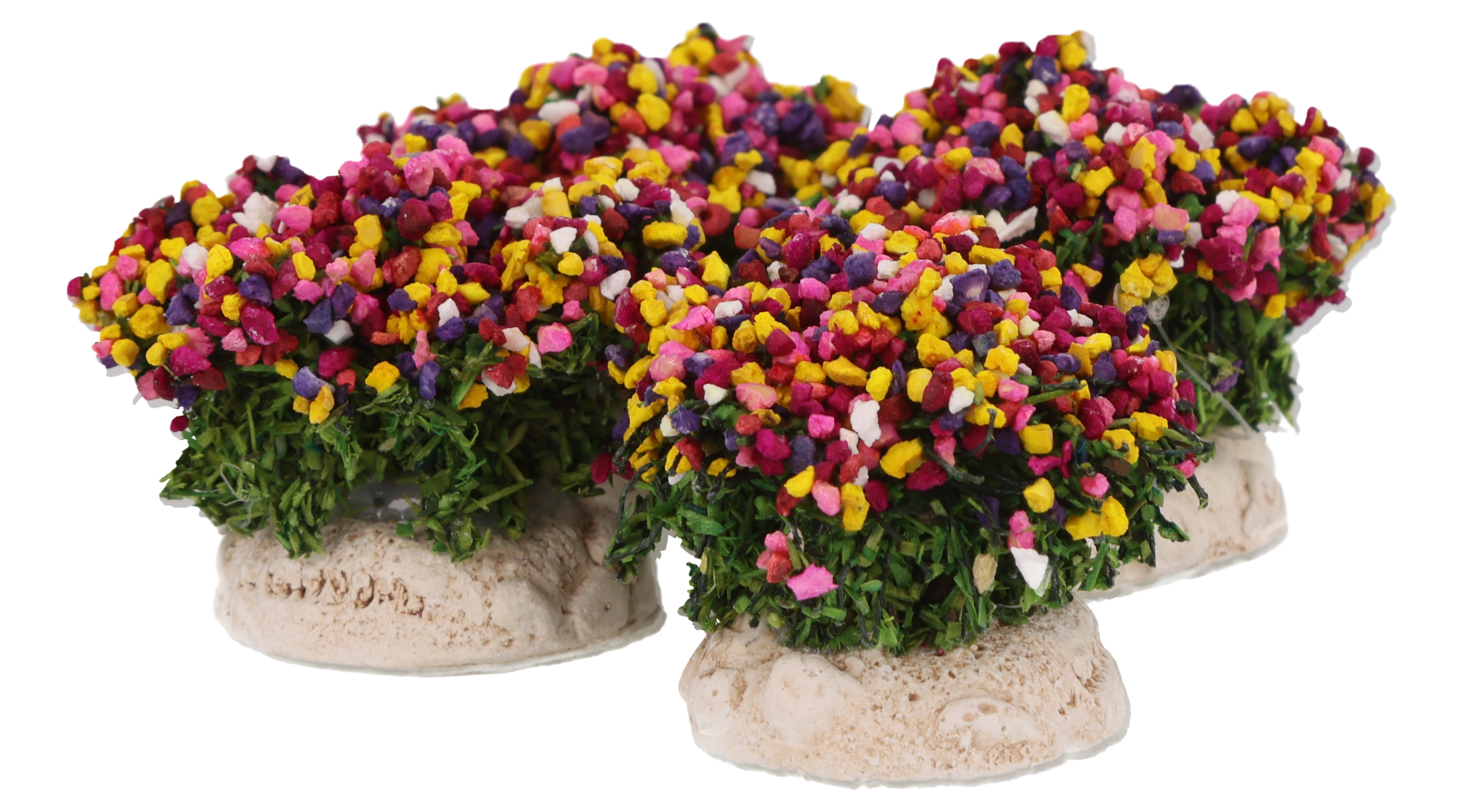 Boule de fleurs multicolores N°2 et N°3 (lot de 4)