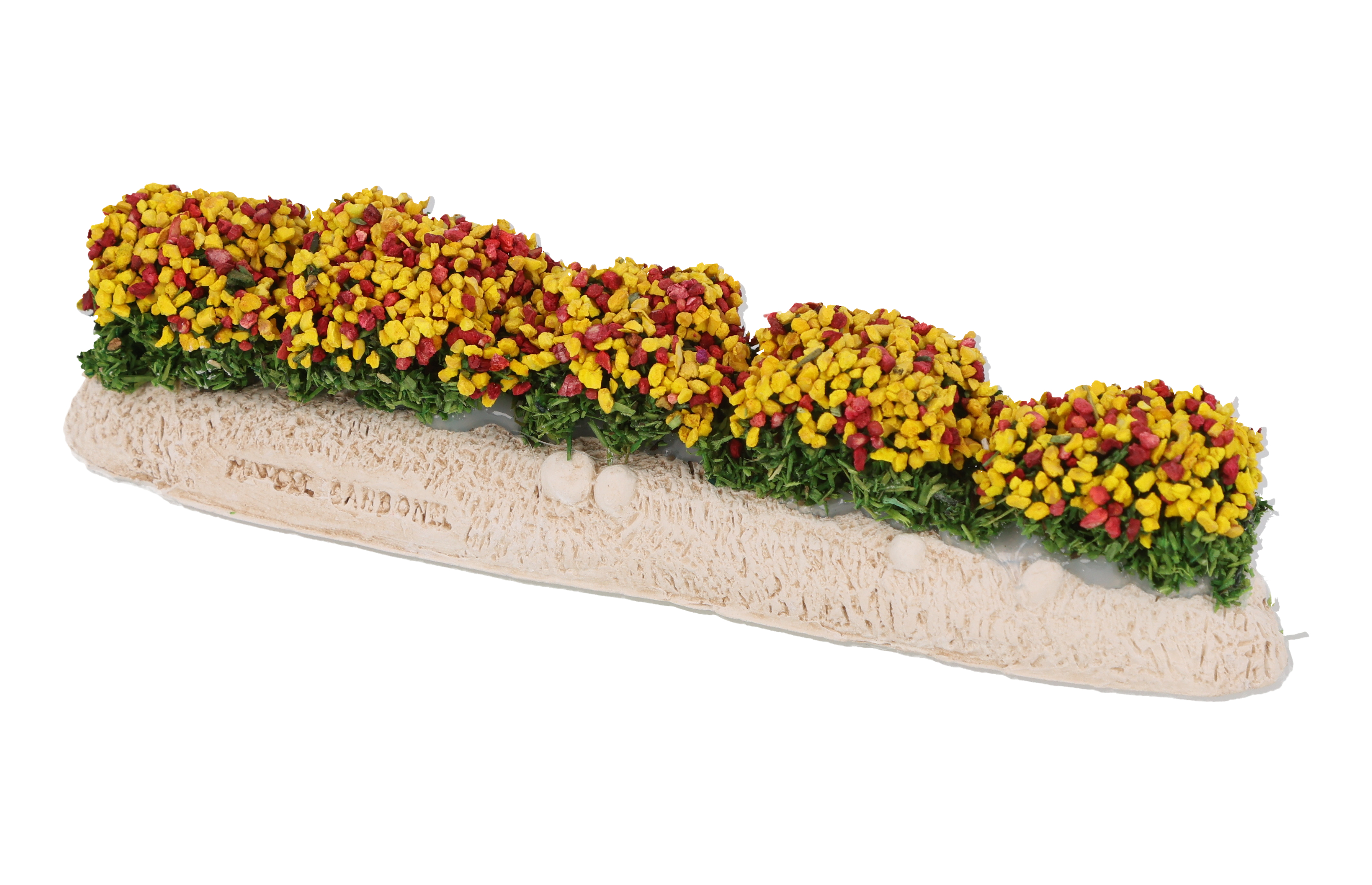 Rangée de fleurs jaunes et rouges N°2 et N°3