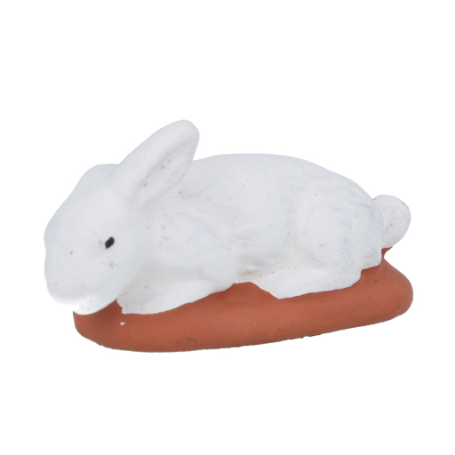 Pastel - Lapin blanc couché N° 2