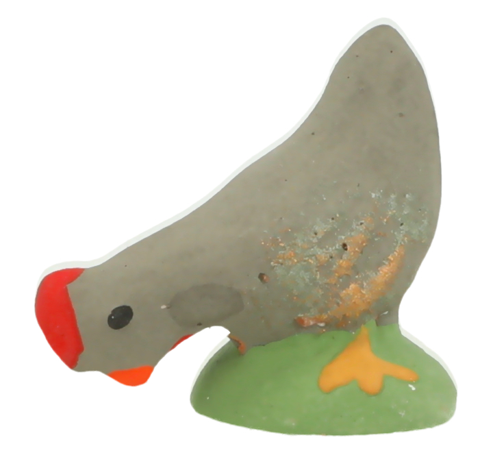 Poule picorante grise n°1