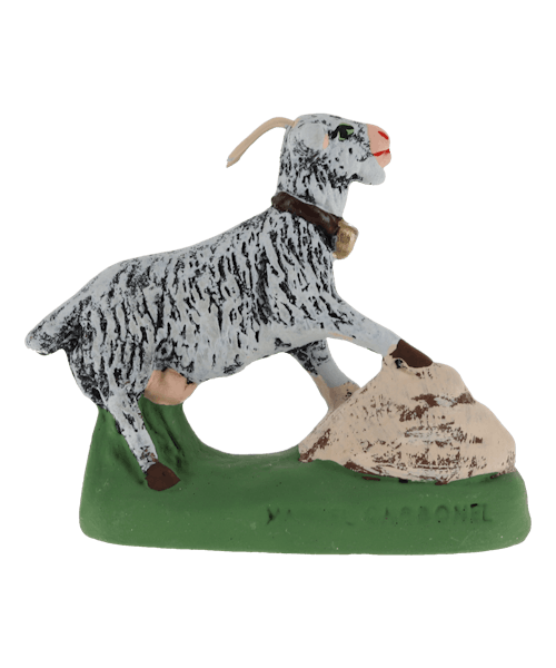 Santon de Provence Chèvre grise qui broute N° 2