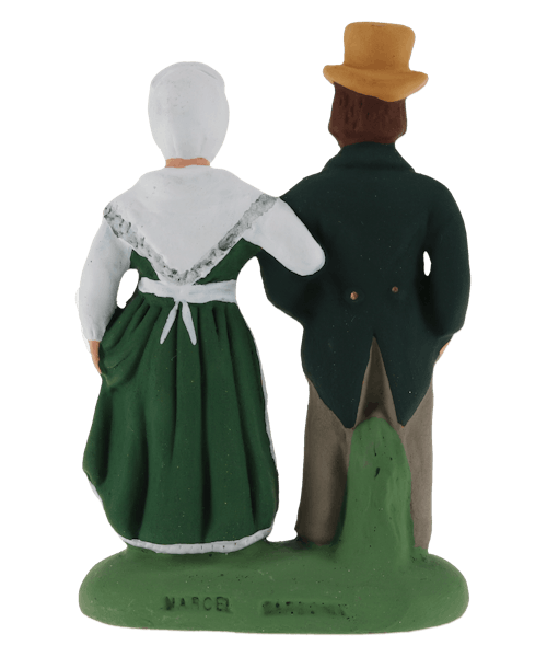 Santon de Provence Couple de novi vert N° 2 