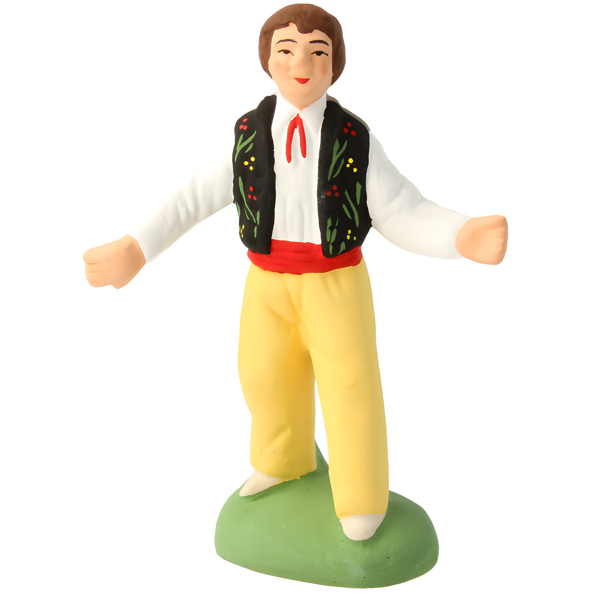 Homme Farandole gilet noir et pantalon jaune N° 2