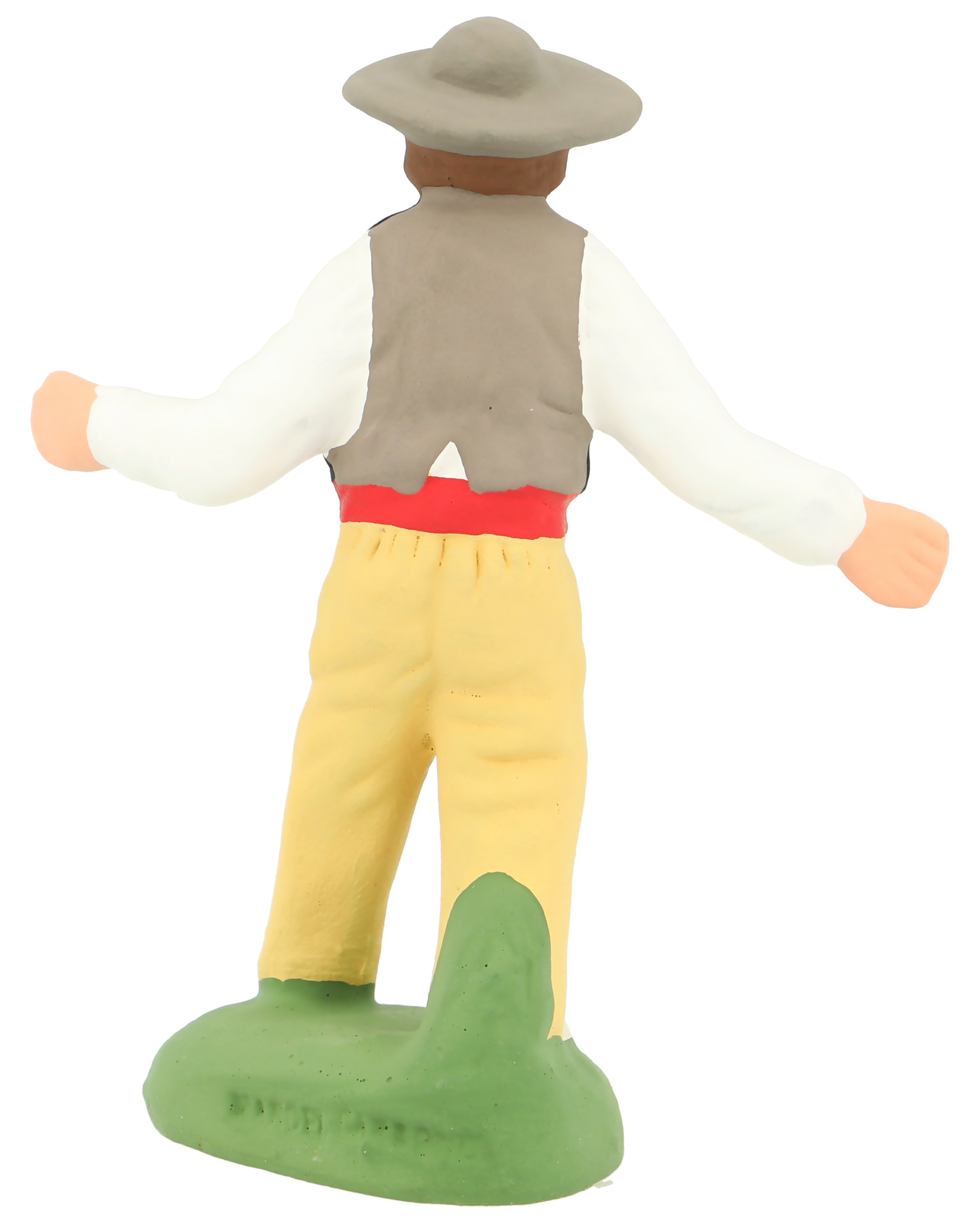 Homme Farandole avec chapeau gilet noir et pantalon jaune N° 2