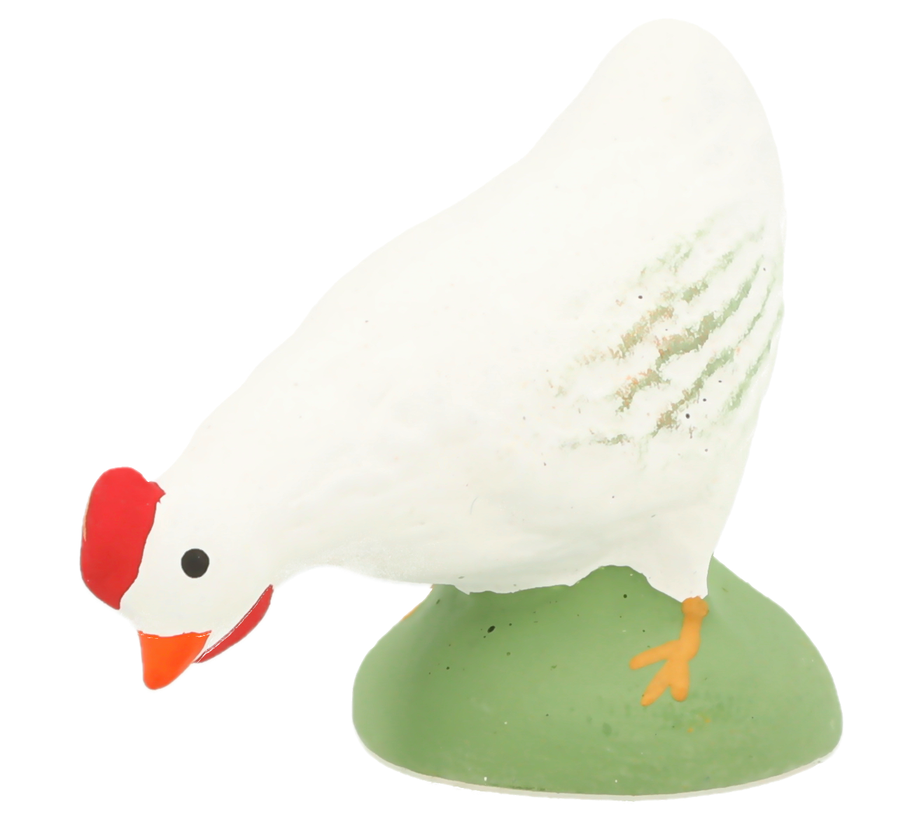 Poule picorante blanche N° 3