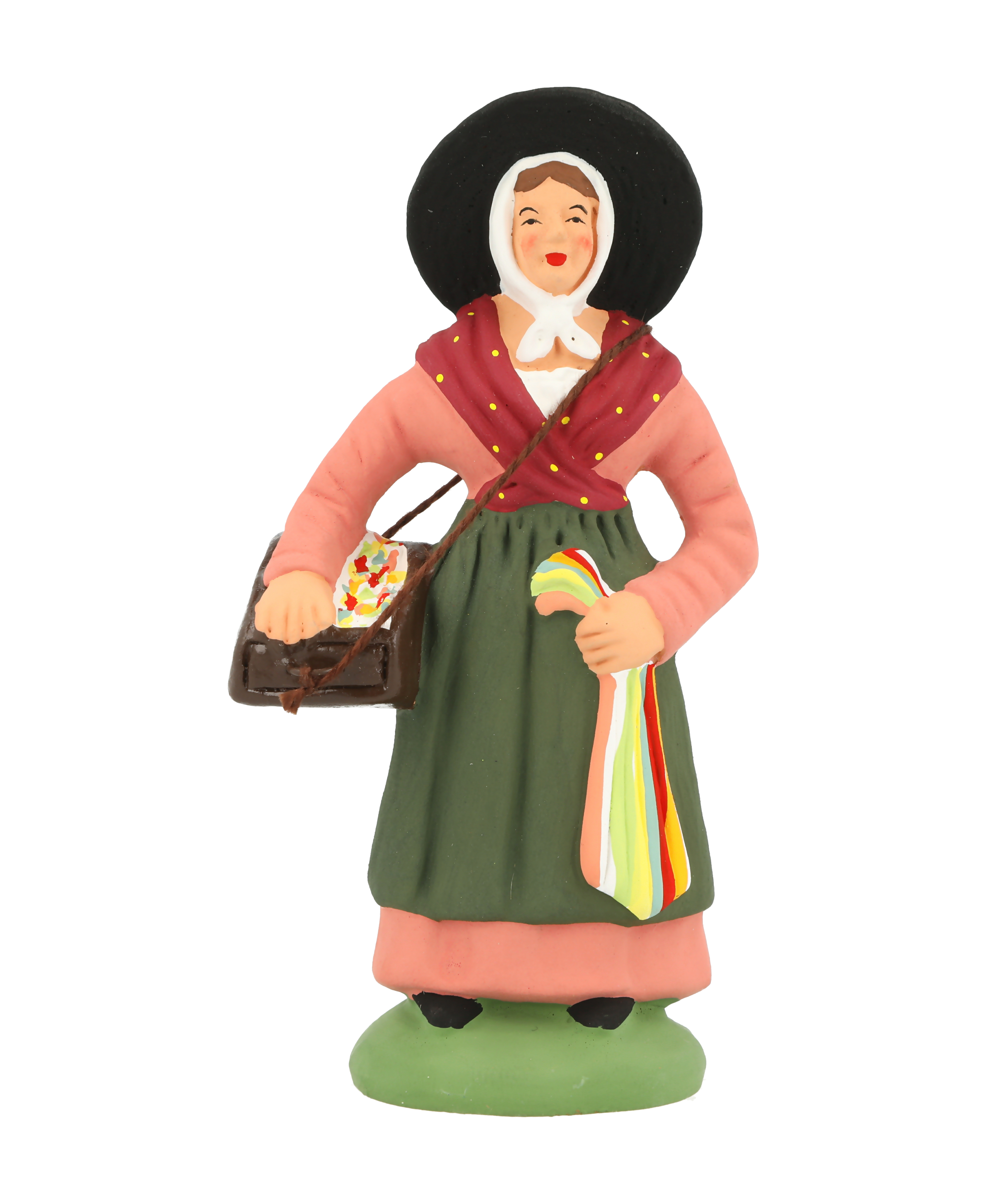 Femme aux rubans avec tablier vert N° 3